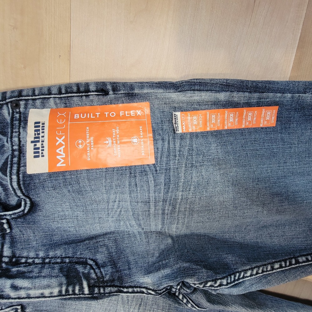 Urban Pipeline| Men | Blue | 30 | Relaxed Straight | Denim | Jeans - Picture 4 of 4